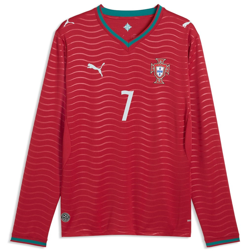 Cristiano Ronaldo Portugal World Cup 2026 Men's Long Sleeve Home Stadium Jersey
