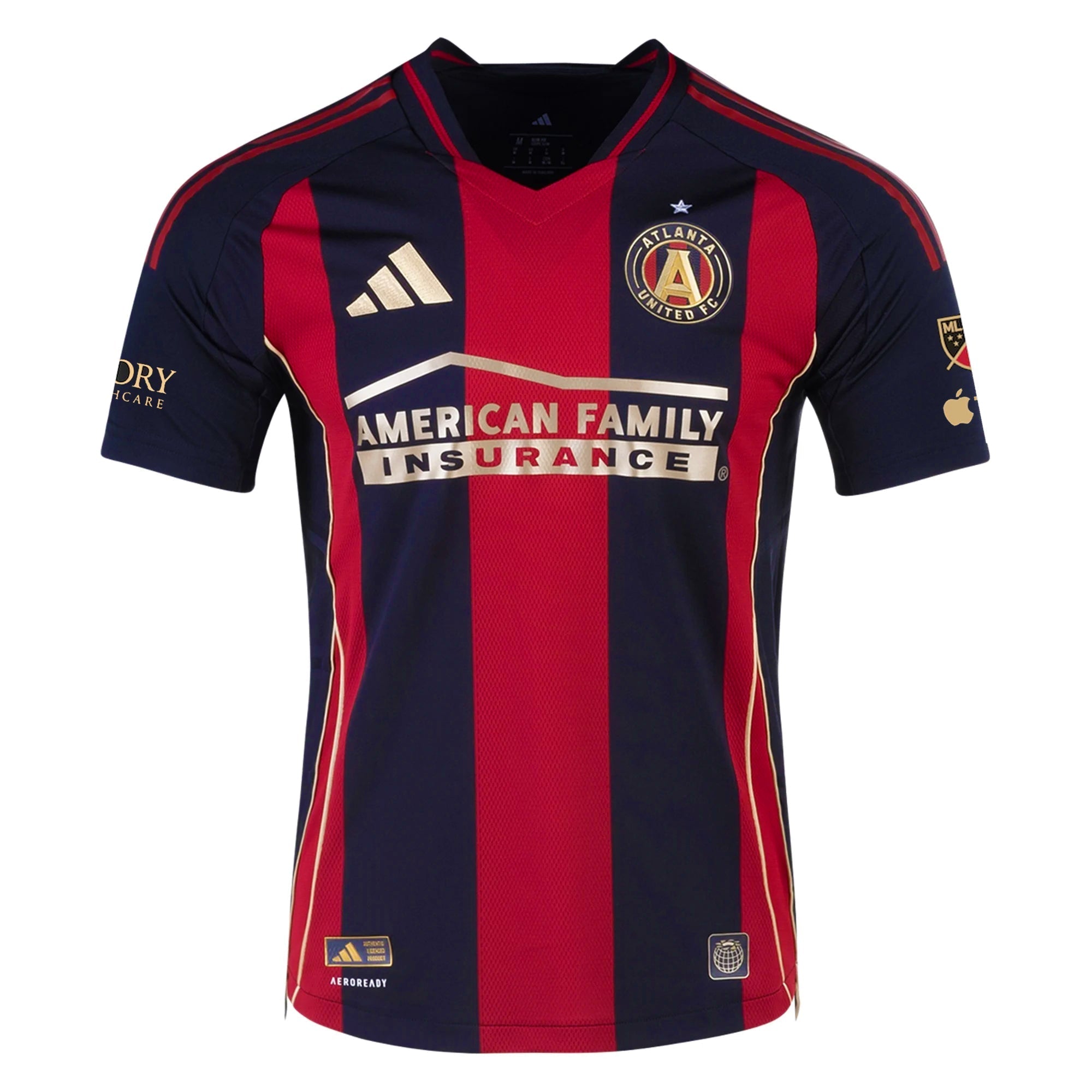adidas Jayden Hibbert Atlanta United Authentic Home Jersey w/ MLS Patches 25/26 (Red/Black)