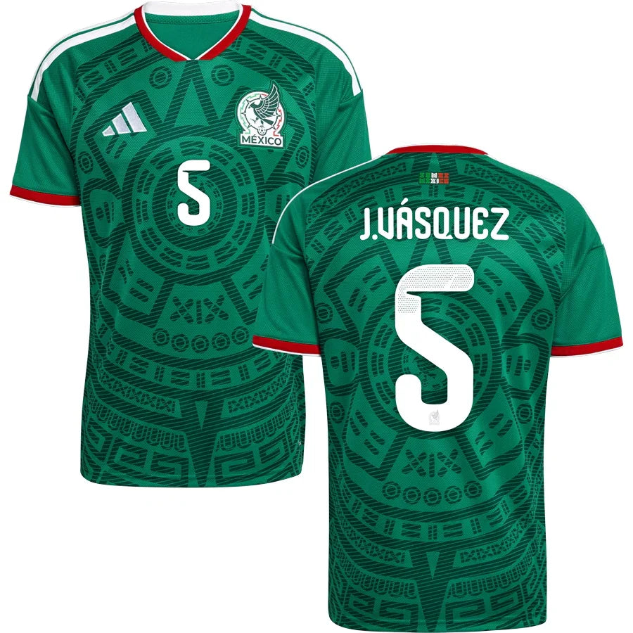Mexico Johan Vásquez 5 Home Soccer Jersey World Cup 2026
