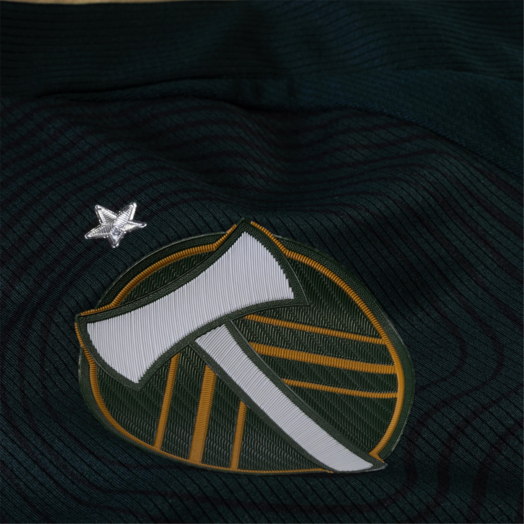 adidas Jonathan Rodriguez Portland Timbers Authentic Home Jersey w/ MLS & Apple Patch 25/26 (Green/Gold)
